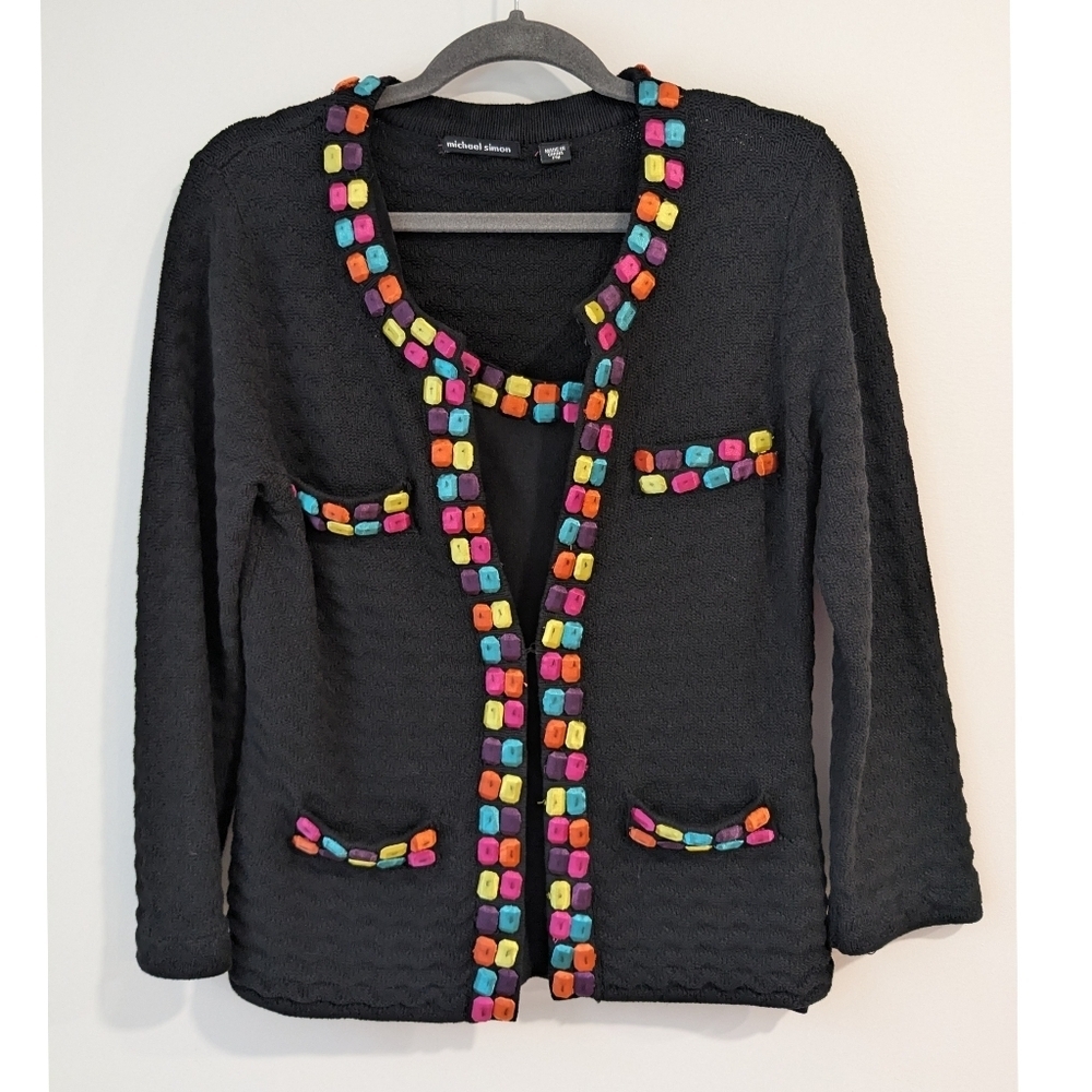 Michael Simon Embellished Twinset Cardigan